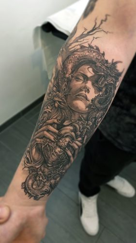 medusa tatoo in münchen munich