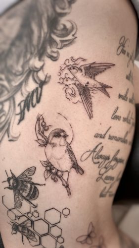 narbe tatoo Vögel