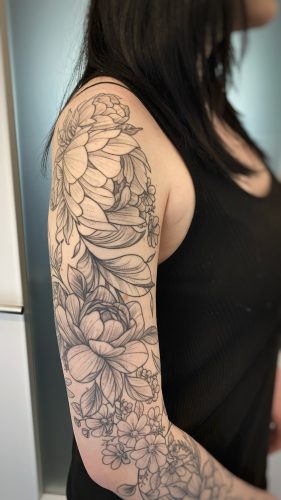 tatoo blumenranke