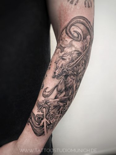 tatoo wolf Munchen