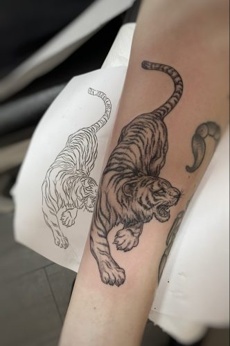 artistic tatoo tiger