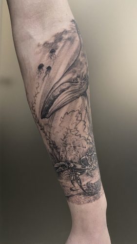 wale spinnen tatoo