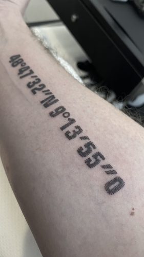 Tattoo Idee Koordinaten Nummern