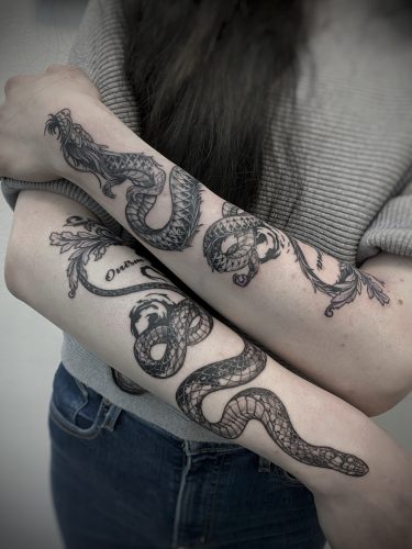 schlangen tatoo